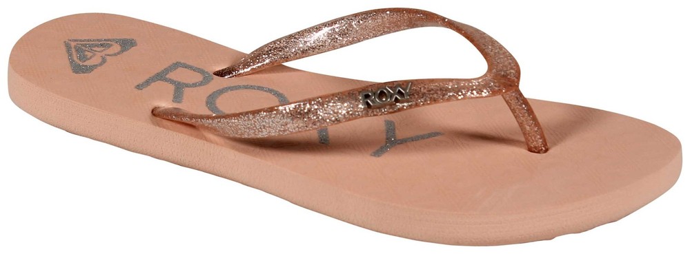 Roxy Girl’s Viva Sparkle Sandal – Light Peach – New