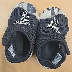 adidas Black White Camouflage Mesh Slip-On Athletic Shoes Unisex Baby Sz 3k