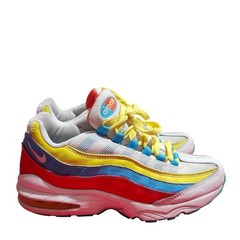 Nike Air Max 95 GS Multi-Color Red Yellow Blue White Sneakers 7 Y 7Y CJ3906-102