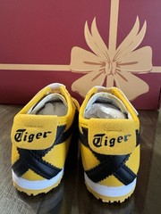 Onitsuka Tiger MEXICO 66 Unisex Kid’s Yellow Black Shoes Sneakers Japan New.