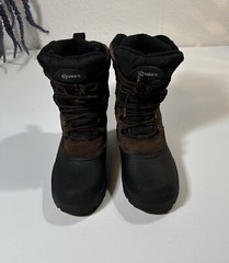 QUEST Thinsulate Youth Pac Brown Suede Leather Upper Waterproof Boots Yth Size 3