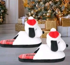 Peanuts Snoopy Christmas Slippers 3D Character Festive Holiday Slip-On K9/10