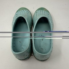Native Jefferson Piedmont Blue Shell Minty Pearl Gloss Kids Junior Shoes Sz J1