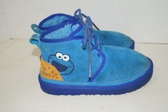 Ugg Sesame Street Cookie Monster Boots Blue Youth Size 3Y