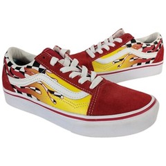 Vans Old Skool Kids Flame Checkerboard ComfyCush Size 3.5 Juniors Shoes 721356