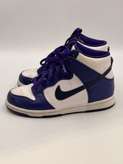 Nike Dunk High (PS) Sz 2Y White/Midnight Navy Blanc/ Marine Minuit