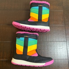Merrell Alpine Puffer Waterproof Boots Kids 3M Multicolor Rainbow Winter Shoes