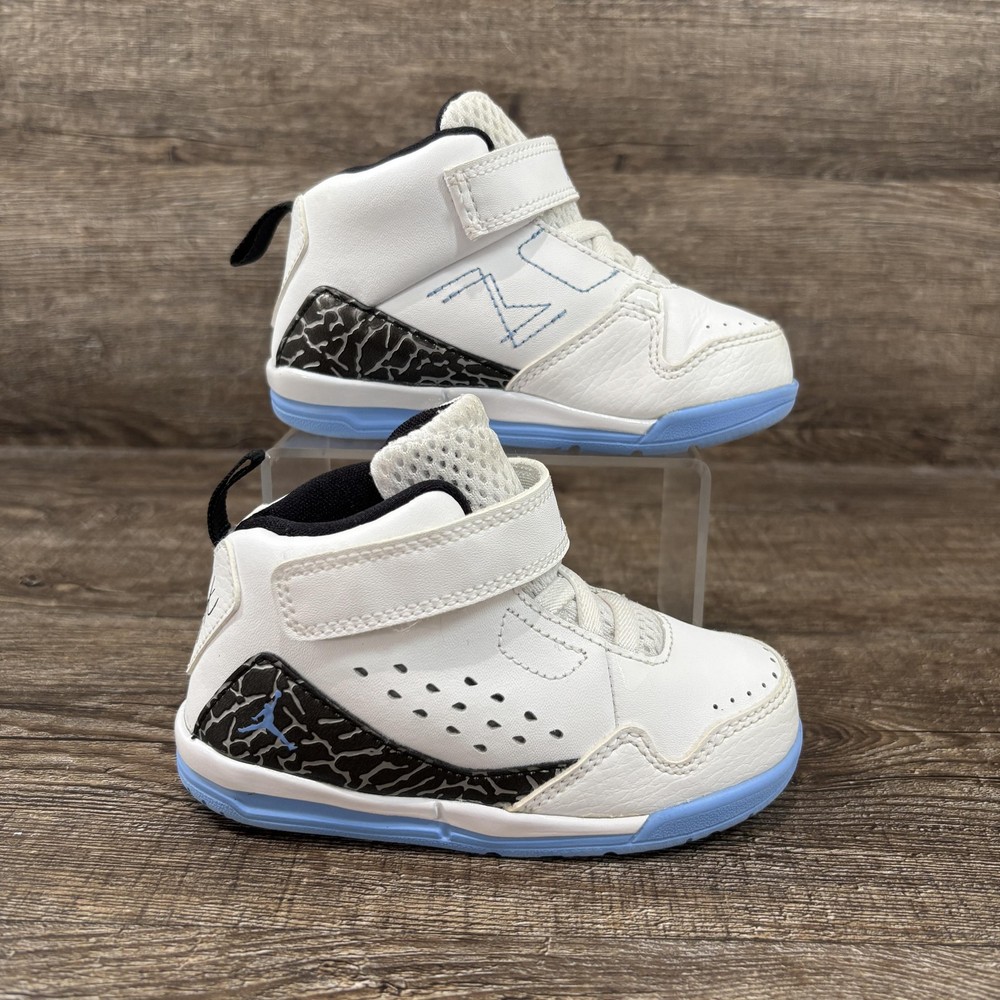 Jordan Flight Origin 2 Shoes Kid’s 7C White Blue Elephant Print 629944-140
