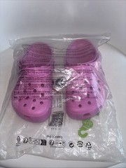 NIB NWT Crocs Light Pink 🌷 US Sz J1 Junior 1 Classic Clog