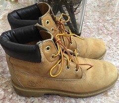 Timberland Basic Big Kids 6 Inch Waterproof Wheat Boots Size 4.5M #10960