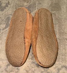 CREW CUTS FAUX SHEARLING LEATHER MOCCASINS LODGE SLEEPERS KIDS Size K 13
