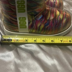 UGG Kids Multicolor Snow Boots Size 12 Faux Fur Lined Pull On Rubber Outsole