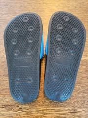 Pac Man Sandals Junior 11-12 Slide Multicolor Ghost Print Comfort Open Toe Flats