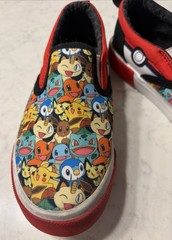 Ground UP Pokemon Characters Slip-On Canvas Sneaker Shoes Unisex Youth Size 1