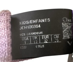 Chaco Z1 Ecotread Kids Sandal Adjustable Strap Purple Rose Size 1 Big Kid