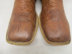 Twisted X YHY0001 Brown Blue Leather Neon Stitching Cowboy Boot Youth Size 3.5 M