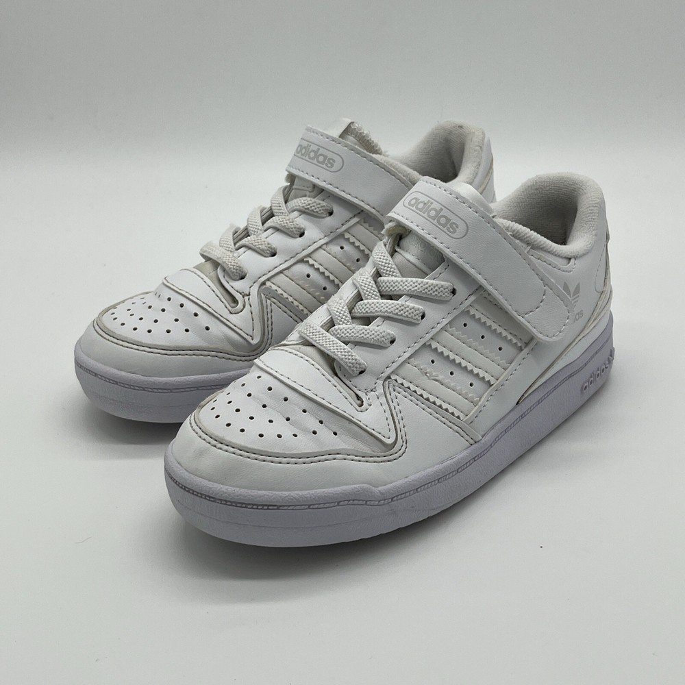 Adidas Forum Low – White – Preschool Basketball Shoes (FY7981) Size 12K Preowned