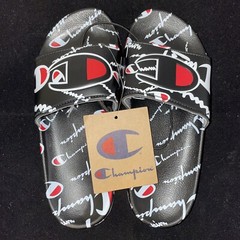 Champion IPO Warped Slides Black Red White CP101071P Preschool (PS) NWOB