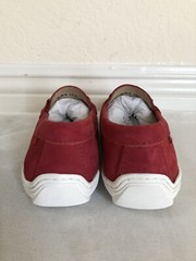 MARC JOSEPH NEW YORK Kid Leather Double Bit Driver Shoe Loafer Red SIZE 11