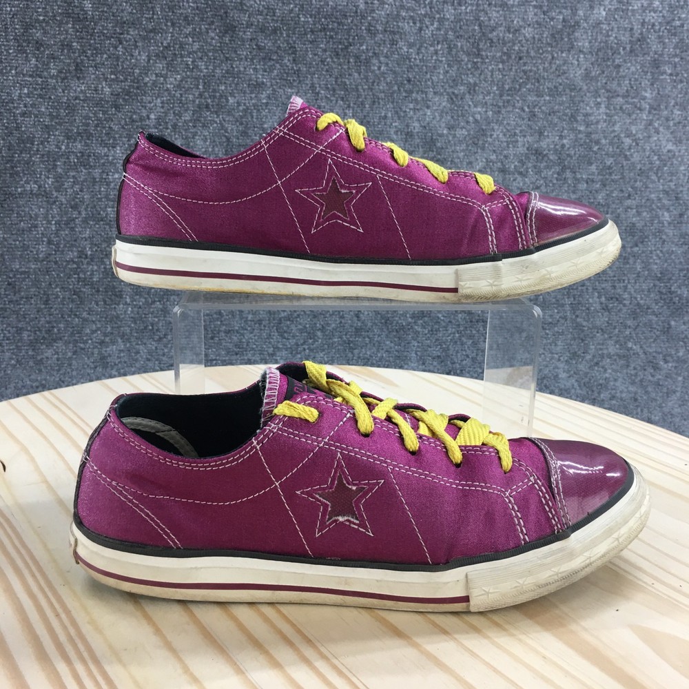 Converse Shoes Junior 6 One Star Sneakers Purple Canvas Cap Toe Lace Up Casual