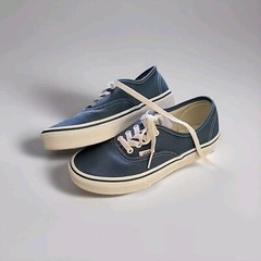Vans Classic Blue White Lace Up Youth Kids Size US 3Y