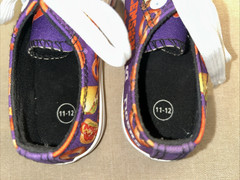 Foco Clemson University Tigers Purple Orange Lace Up Canvas Sneakers Youth 11-12