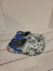 Crocs Classic Lined Camo „Grey/Blue“ Clogs Size Childs 13
