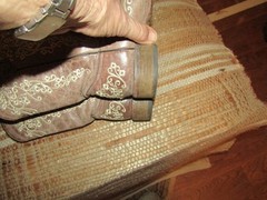 Corral Teens A2980 Western Light Brown Leather Square Toe Boots Youth size 3.5