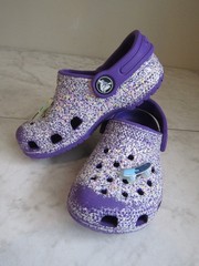 Crocs Iconic Comfort Classic Sparkle w/Jibbitz Slip On Clog Shoes Children’s 8