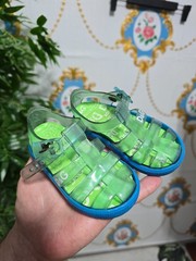 Dolce & Gabbana Junior jelly sandals , green transparent and blue.Size 20,usa4.5