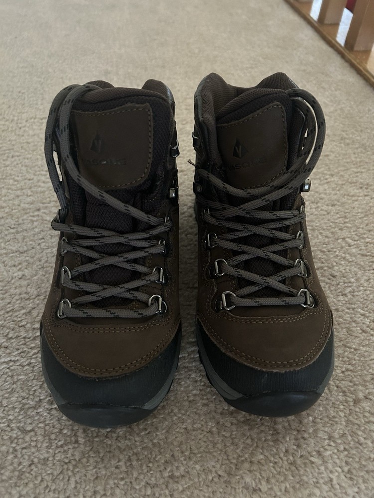 Vasque Youth Size 2 Suede Leather Waterproof Hiking Boots Brown.