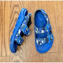 Birkenstock Mogami Kids Blue Camouflage Water Friendly Sandals Size 34 L3 220