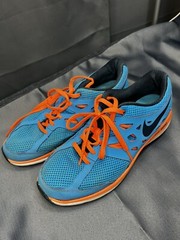 Nike Dual Fusion Lite Youth 7, 7Y, UK 6, EUR 40, Blue & Orange, Good Condition