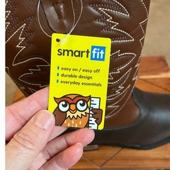 Smart Fit Kids Brown Square Toe Western Cowboy Boots Size 6 NWT