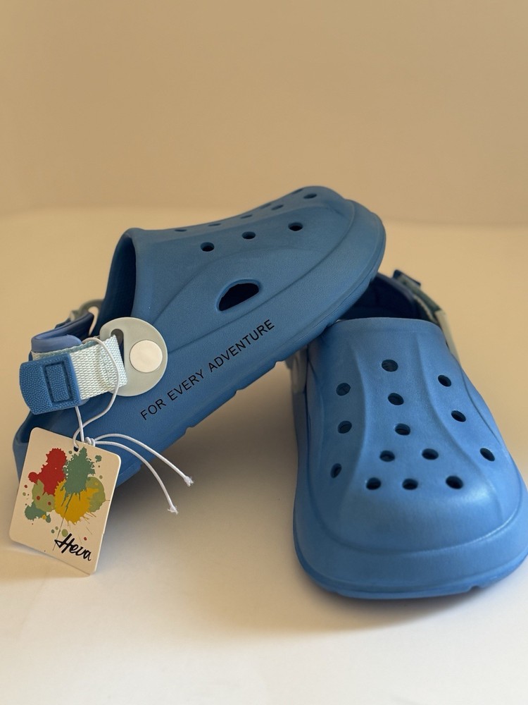 Heva Blue EVA Hook & Loop Buckle Clogs New Child Size 9