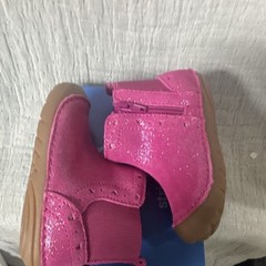 Stride Rite Agnes 2.0 Kids Bootie Pink Leather Ankle Zip Pull Tab US 5M