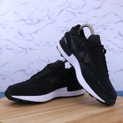 Nike Waffle One GS Black White Low Junior Trainers Sneakers DC0481-001 Kid Sz 5Y