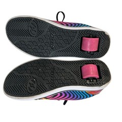 Heelys Pro 20 Prints Black/Rainbow Zebra Print Skate Rolling Shoe Youth Size 4