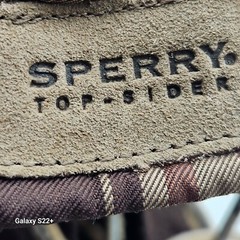 Sperry Top Sider Bluefish Boots Plaid Lined Mocassin Kids Size 13M Leather