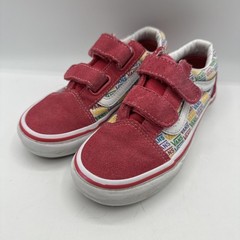 Vans Old Skool Rainbow Logo Pink Suede & Canvas Kids Shoes Size 1.5
