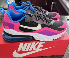 GS) – Nike Air Max 270 React Low Hyper Pink-size 6:5Y- BQ0101 001