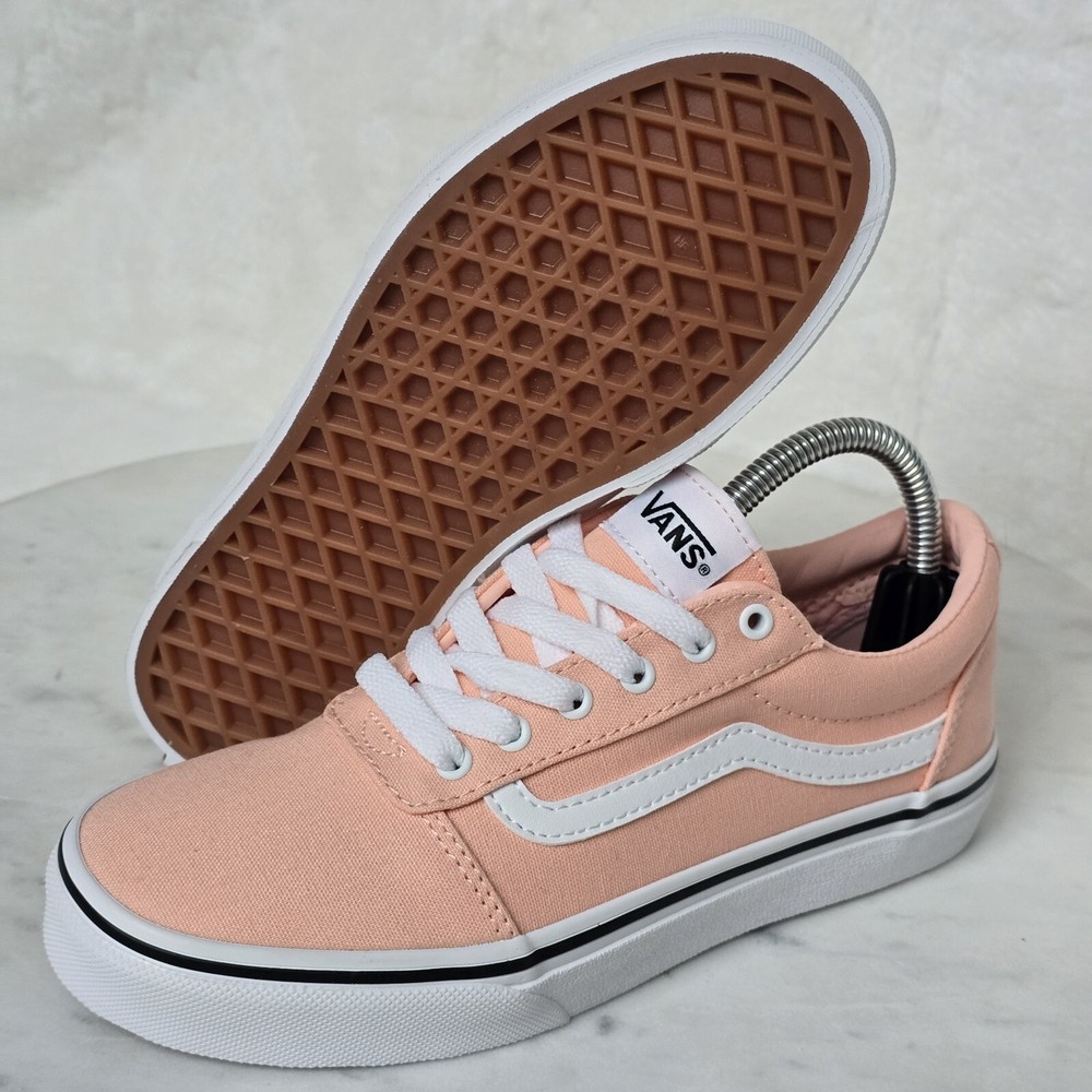 VANS Ward Canvas Shoes Youth Missy Sz 2.5 Tropical Peach Sneakers Skate Low NIB