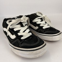 Vans Off the Wall Kids Caldrone Black Suede Low-top Skateboard Sneakers size 3Y