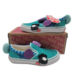 Vans Kids Classic Slip-On Aqua Sky Mermaid Glitter Toddler Size 1 US w/ Box