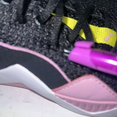 Puma Unisex Kids Incite Sneaker Black Pink Yellow Sz 6C