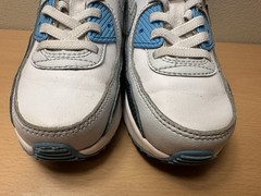 Nike Air Max 90 EasyOn White Baltic Blue Armory Navy Wolf Grey Unisex Size 10C