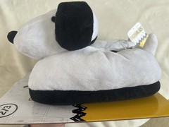 Peanuts Snoopy Kids Plush Slippers Black White Size 2/3 Unisex NWT