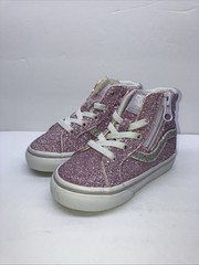 Vans Sk8-Hi Zip Toddler Shoes Size 5 Pink Glitter High Skate Zip Sneakers New