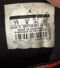 Jordan 10 Doernbecher Retro 7Y (GS) 8.5W Black/Gym Red 641746 060 NEW