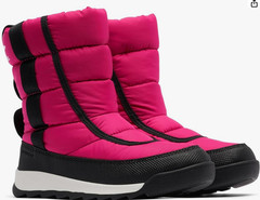 Sorel Winter Waterproof Boots, Red Cactus Pink X Black, 5 US Unisex Big Kid
